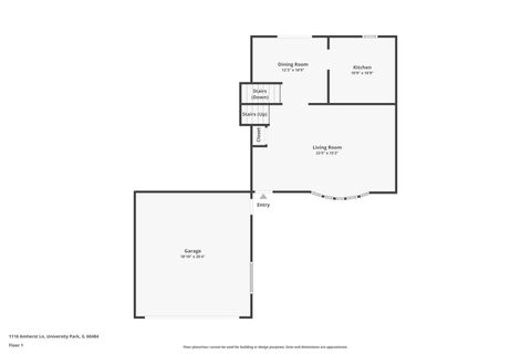 Tiny photo for 1116 Amherst Lane, University Park, IL 60484 (MLS # 12573084)