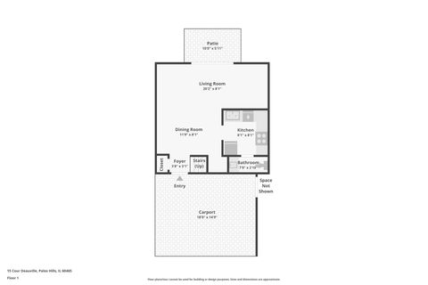 Tiny photo for 15 Cour Deauville, Palos Hills, IL 60465 (MLS # 12674077)