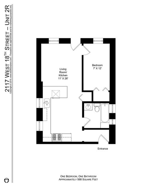 Tiny photo for 2117 W 18th Street #2R, Chicago, IL 60608 (MLS # 12752076)