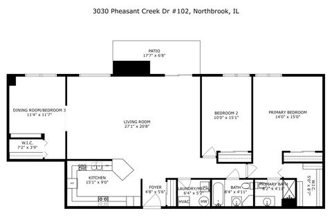Tiny photo for 3030 Pheasant Creek Drive #102, Northbrook, IL 60062 (MLS # 12489467)