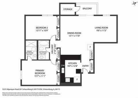 Tiny photo for 522 E ALGONQUIN Road #201, Schaumburg, IL 60173 (MLS # 12474060)