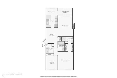 Tiny photo for 170 Grove Avenue #B, Des Plaines, IL 60016 (MLS # 12633056)