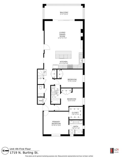 Tiny photo for 1719 N Burling Street #4N, Chicago, IL 60614 (MLS # 12771177)