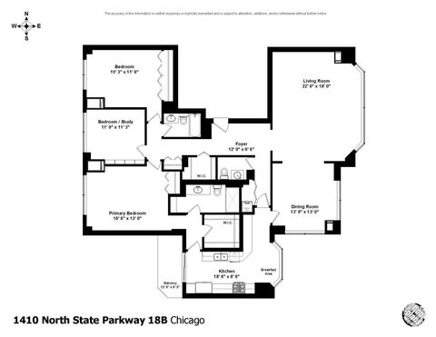 Tiny photo for 1410 N State Parkway #18B, Chicago, IL 60610 (MLS # 12533379)