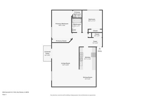 Tiny photo for 8924 Kenneth Drive #101A, Des Plaines, IL 60016 (MLS # 12678313)