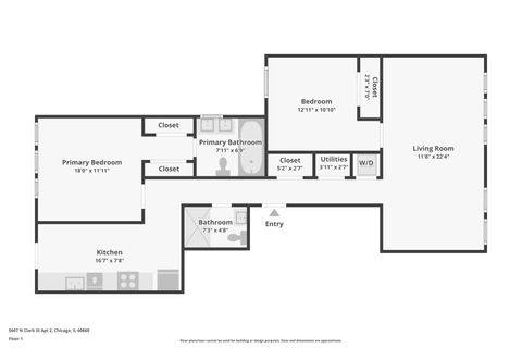 Tiny photo for 5607 N CLARK Street #2, Chicago, IL 60660 (MLS # 12506663)