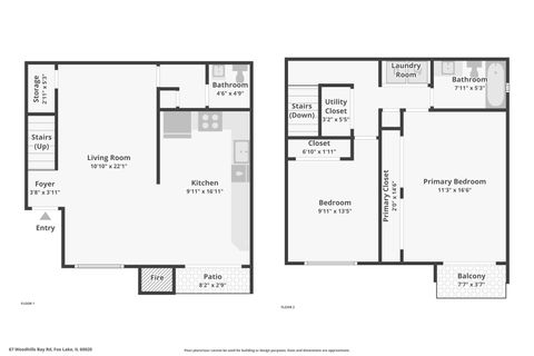 Tiny photo for 67 Woodhills Bay Road, Fox Lake, IL 60020 (MLS # 12607434)