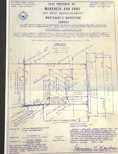 Tiny photo for 1194 Cedar Lane, Elk Grove Village, IL 60007 (MLS # 12485875)