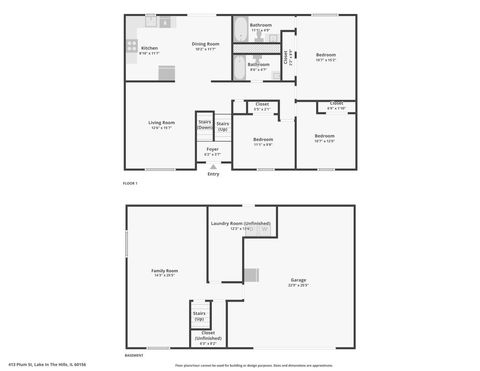 Tiny photo for 413 Plum Street, Lake In The Hills, IL 60156 (MLS # 12538199)