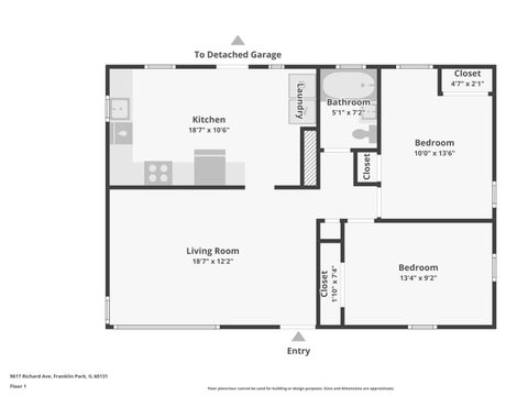 Tiny photo for 9617 Richard Avenue, Franklin Park, IL 60131 (MLS # 12793059)