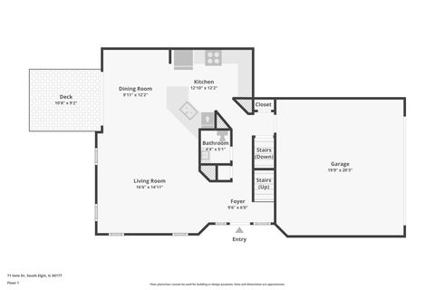 Tiny photo for 71 Ione Drive #A, South Elgin, IL 60177 (MLS # 12459718)