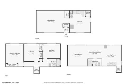 Tiny photo for 12219 S Avers Avenue, Alsip, IL 60803 (MLS # 12610729)