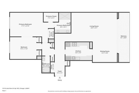 Tiny photo for 1212 N Lake Shore Drive #10CS, Chicago, IL 60610 (MLS # 12506270)