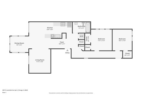 Tiny photo for 4907 N Lawndale Avenue #2, Chicago, IL 60625 (MLS # 12613951)