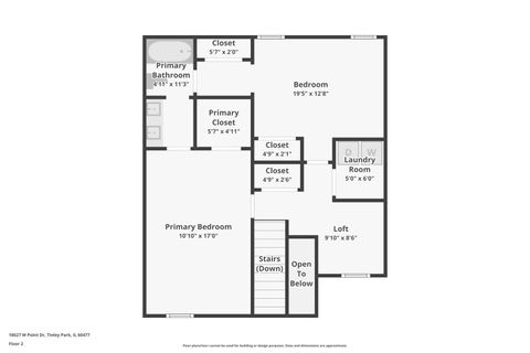 Tiny photo for 18627 W Point Drive, Tinley Park, IL 60477 (MLS # 12503168)