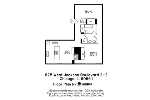 Tiny photo for 625 W Jackson Boulevard #212, Chicago, IL 60661 (MLS # 12531942)
