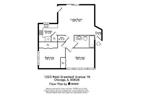Tiny photo for 1223 W Greenleaf Avenue #1N, Chicago, IL 60626 (MLS # 12599411)