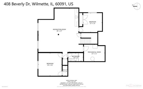 Tiny photo for 408 Beverly Drive, Wilmette, IL 60091 (MLS # 12531890)