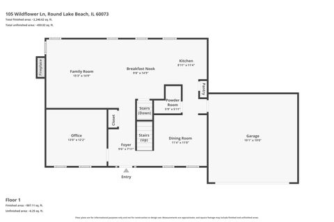 Tiny photo for 105 Wildflower Lane, Round Lake Beach, IL 60073 (MLS # 12583964)