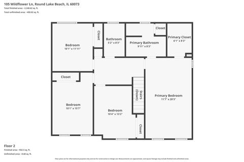 Tiny photo for 105 Wildflower Lane, Round Lake Beach, IL 60073 (MLS # 12583964)