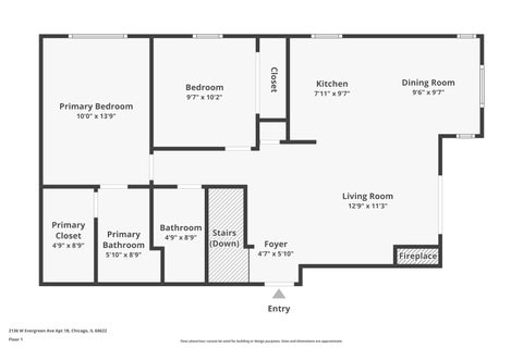 Tiny photo for 2136 W Evergreen Avenue #1B, Chicago, IL 60622 (MLS # 12734964)