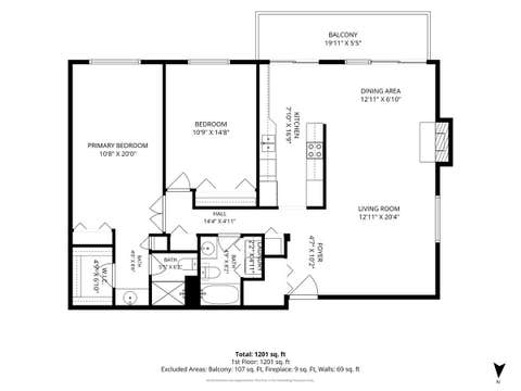 Tiny photo for 901 Hinman Avenue #3B, Evanston, IL 60202 (MLS # 12673719)