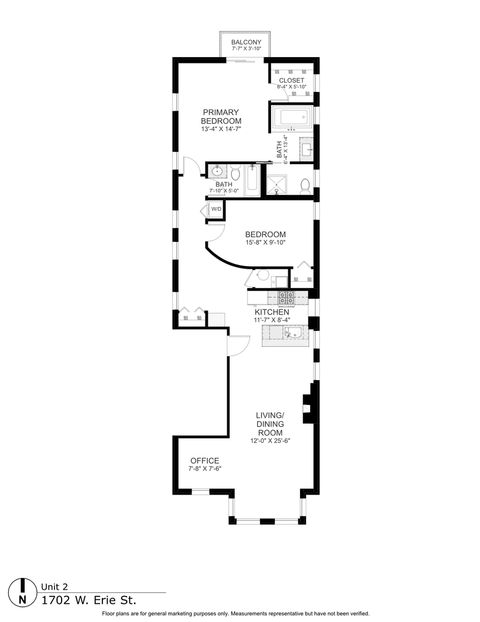 Tiny photo for 1702 W Erie Street #2, Chicago, IL 60622 (MLS # 12606978)