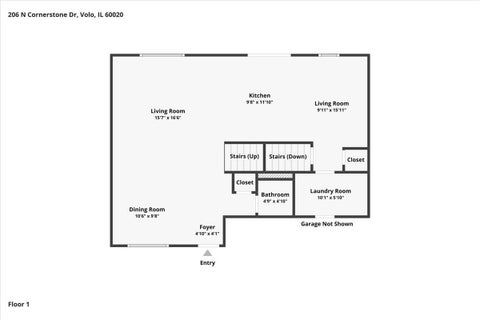 Tiny photo for 206 N Cornerstone Drive, Volo, IL 60020 (MLS # 12744396)
