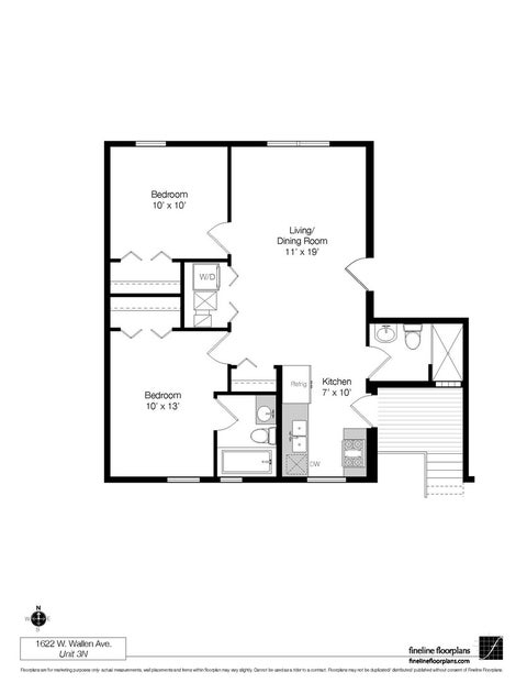 Tiny photo for 1622 W WALLEN Avenue #3N, Chicago, IL 60626 (MLS # 12722481)
