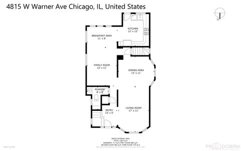 Tiny photo for 4815 W Warner Avenue, Chicago, IL 60641 (MLS # 12619312)