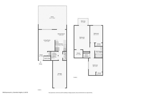 Tiny photo for 1900 Basswood Lane, Glendale Heights, IL 60139 (MLS # 12493787)