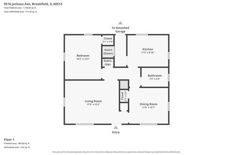 Tiny photo for 9516 Jackson Avenue, Brookfield, IL 60513 (MLS # 12692053)