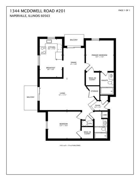 Tiny photo for 1344 McDowell Road #201, Naperville, IL 60563 (MLS # 12719205)