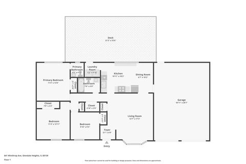 Tiny photo for 641 Winthrop Avenue, Glendale Heights, IL 60139 (MLS # 12536125)