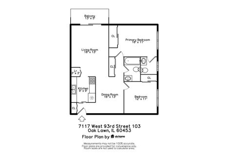 Tiny photo for 7117 W 93rd Street #105, Oak Lawn, IL 60453 (MLS # 12652973)