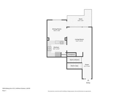Tiny photo for 1828 Kelberg Avenue #47-2, Hoffman Estates, IL 60192 (MLS # 12793515)