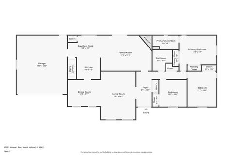 Tiny photo for 17001 Kimbark Avenue, South Holland, IL 60473 (MLS # 12640541)