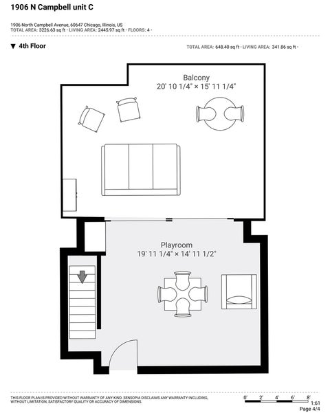 Tiny photo for 1906 N Campbell Avenue #C, Chicago, IL 60647 (MLS # 12763101)