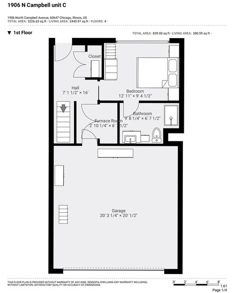 Tiny photo for 1906 N Campbell Avenue #C, Chicago, IL 60647 (MLS # 12763101)