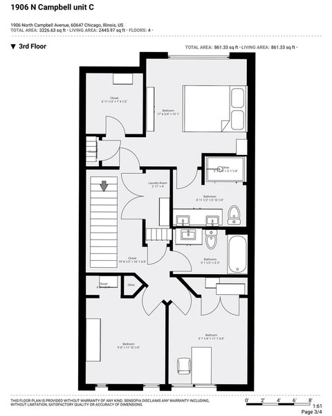 Tiny photo for 1906 N Campbell Avenue #C, Chicago, IL 60647 (MLS # 12763101)
