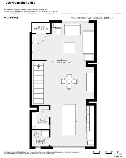 Tiny photo for 1906 N Campbell Avenue #C, Chicago, IL 60647 (MLS # 12763101)