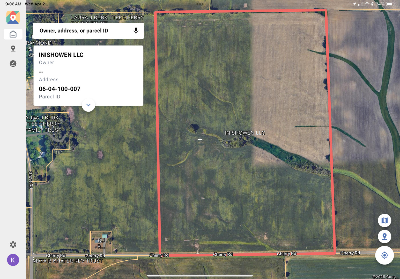 100 acres Cherry Road