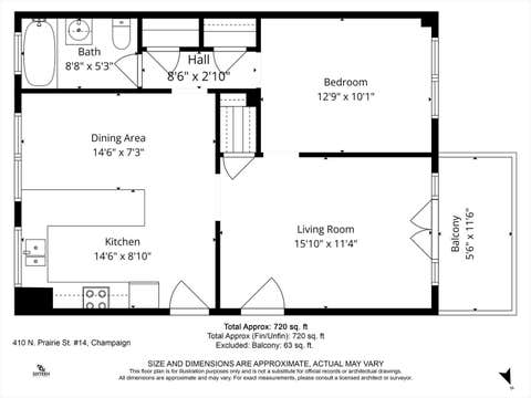Tiny photo for 410 N Prairie Street #14, Champaign, IL 61820 (MLS # 12668668)