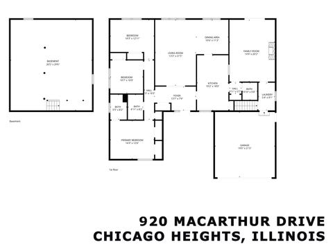 Tiny photo for 920 MacArthur Drive, Chicago Heights, IL 60411 (MLS # 12721630)