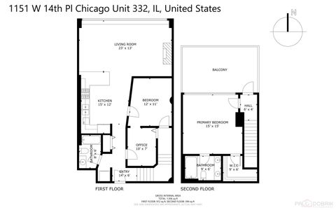 Tiny photo for 1151 W 14th Place #332, Chicago, IL 60608 (MLS # 12584555)