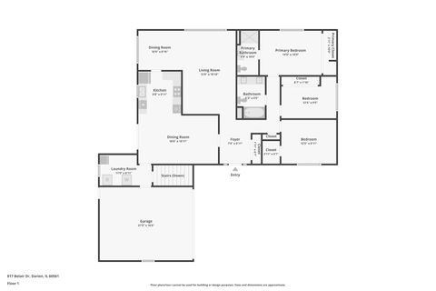 Tiny photo for 817 Belair Drive, Darien, IL 60561 (MLS # 12615237)