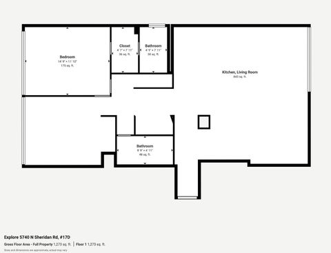 Tiny photo for 5740 N Sheridan Road #17D, Chicago, IL 60660 (MLS # 12588599)