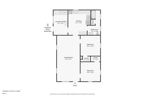 Tiny photo for 1208 Butler Street, Morris, IL 60450 (MLS # 12520372)