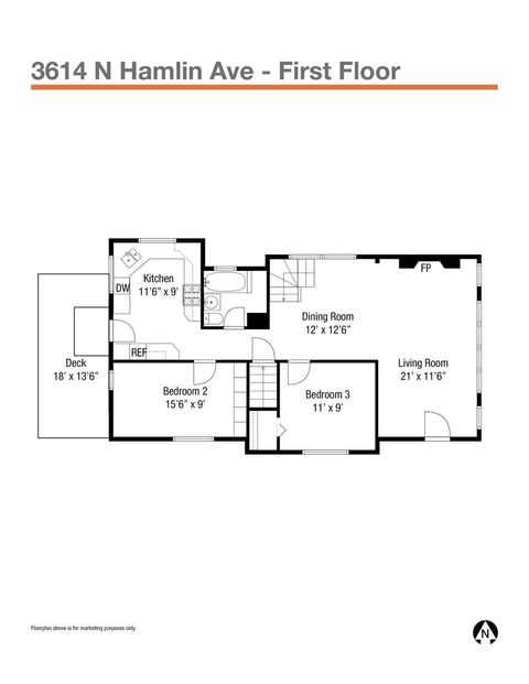 Tiny photo for 3614 N HAMLIN Avenue, Chicago, IL 60618 (MLS # 12484340)