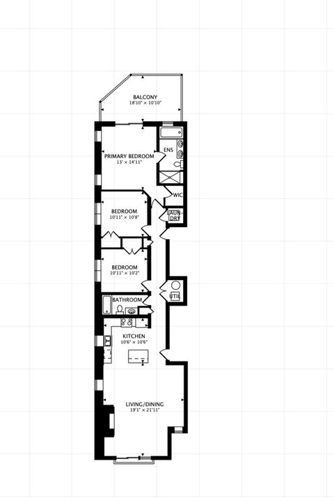 Tiny photo for 1455 W Thomas Street #2E, Chicago, IL 60642 (MLS # 12484897)